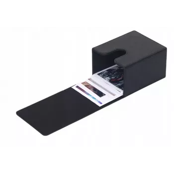 LOVEINSTANT Fotoaufbewahrungsbox für 100 Abzüge – Kompatibel mit Fuji Instax Wide, Square, Polaroid 600, Now – Schwarz mit Sichtfenster