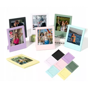 LOVEINSTANT Set von 7 bunten Bilderrahmen für Polaroid I-Type, 600, SX-70 Sofortbildfilm