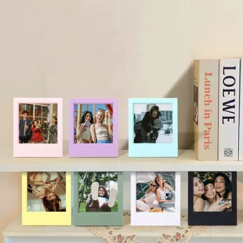 LOVEINSTANT Set von 7 bunten Bilderrahmen für Polaroid I-Type, 600, SX-70 Sofortbildfilm