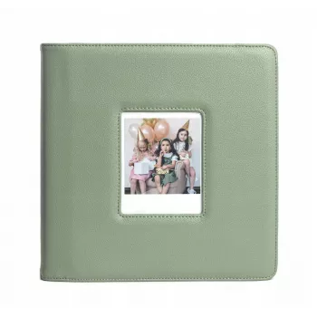 LOVEINSTANT Fotoalbum für 288 Fotos, kompatibel mit Fuji Instax Wide 400/300, Polaroid 600/Now, Grün