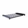 RACKTEL RL-PD600S 1U 19-Zoll Front-Montage Rack-Einlegeboden, 600 mm Tiefe, 20 kg Tragfähigkeit, Schwarz (RAL 9005)