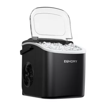 EUHOMY IM001 Eiswürfelbereiter, 1,2 L, 12 kg (Schwarz)
