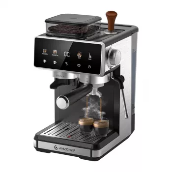 AMZCHEF CE-CM5560-SV Kolben-Kaffeemaschine (Silber)
