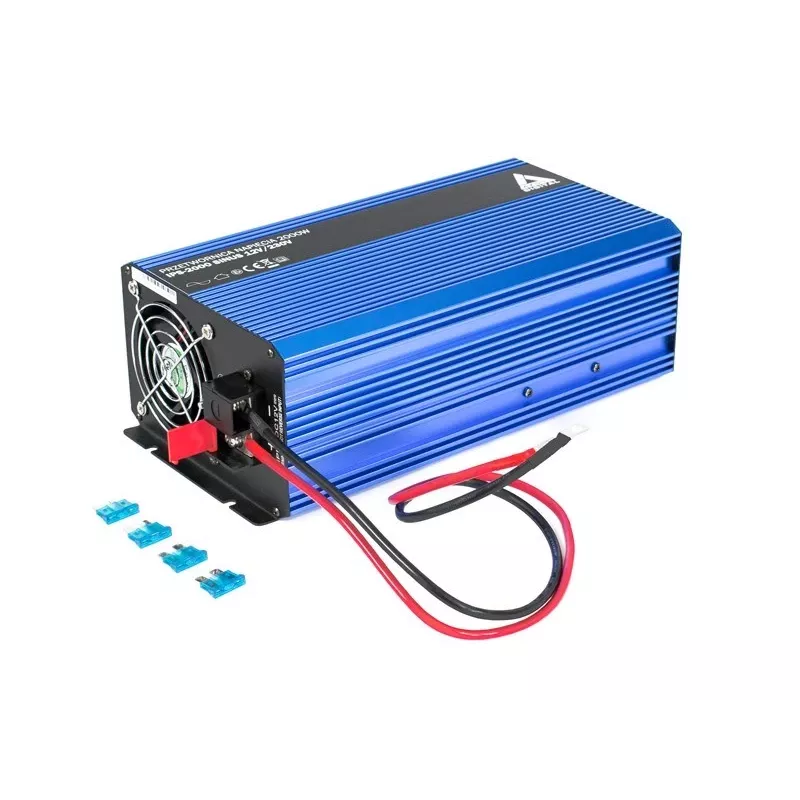 AZO Digital 12 VDC / 230 VAC Konverter SINUS IPS-2000S 2000W Reine Sinuswelle Wechselrichter