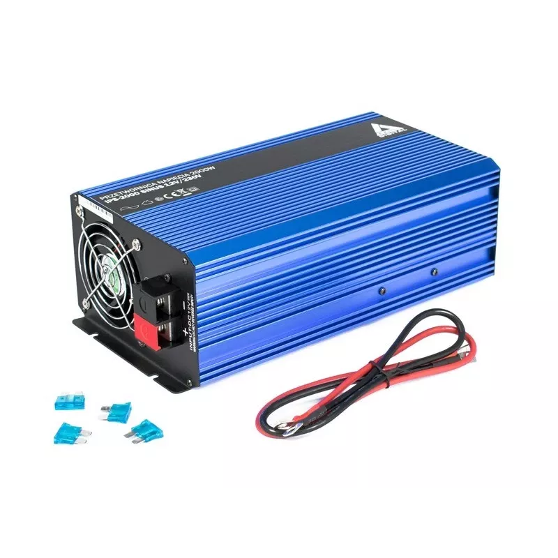 AZO Digital 12 VDC / 230 VAC Konverter SINUS IPS-2000S 2000W Reine Sinuswelle Wechselrichter