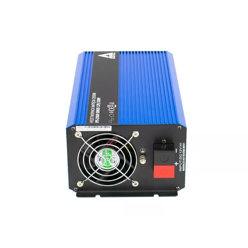 AZO Digital 12 VDC / 230 VAC Konverter SINUS IPS-2000S 2000W Reine Sinuswelle Wechselrichter