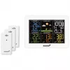 Levenhuk Wezzer PLUS LP60 Wetterstation mit Farb-LCD-Display, kabellosem Außensensor, Temperatur- und Luftfeuchtigkeitsüberwachung, Wettervorhersage, Wecker