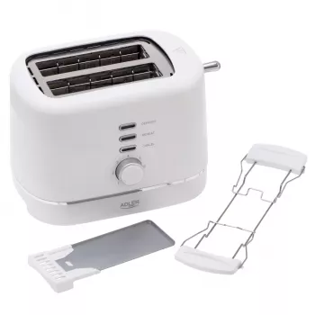 Adler AD 3224 Weißer Toaster 750W 2 Schlitze