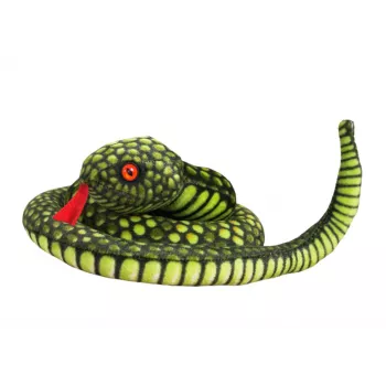 LEAN TOYS Plüsch-Schlangen-Maskottchen Hellgrün 100 cm
