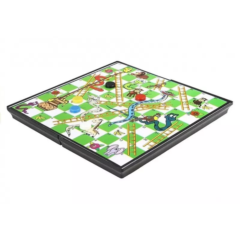 LEAN TOYS Magnetisches Spielbrett-Set 7 in 1 Schach Ludo Backgammon Dame