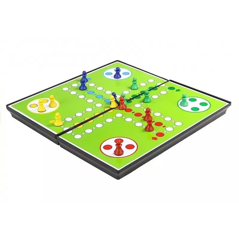 LEAN TOYS Magnetisches Spielbrett-Set 7 in 1 Schach Ludo Backgammon Dame