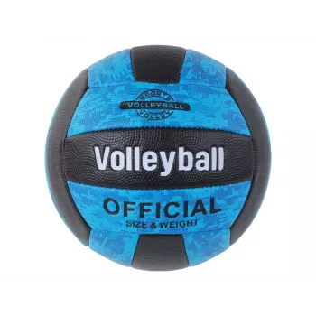 LEAN TOYS Blau-Schwarzer Volleyball, Größe 5, Bunt