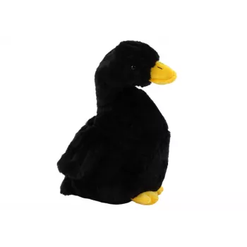 LEAN TOYS Schwarze Plüschgans Maskottchen Kuschelige Plüschente 30 cm