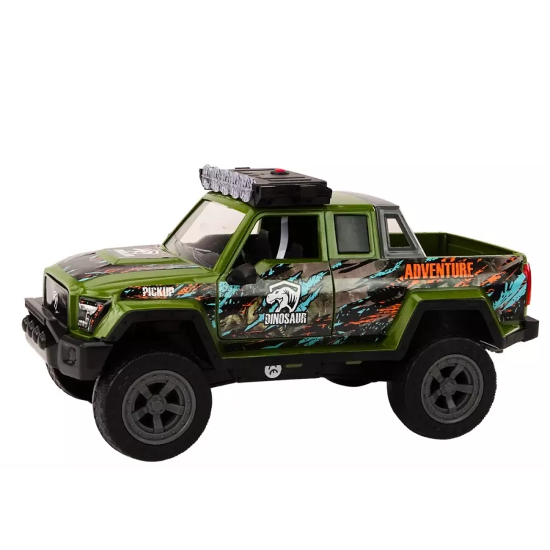LEAN TOYS Off-Road Jagdwagen Hunter Dinosaurier Lichter Geräusche Grün