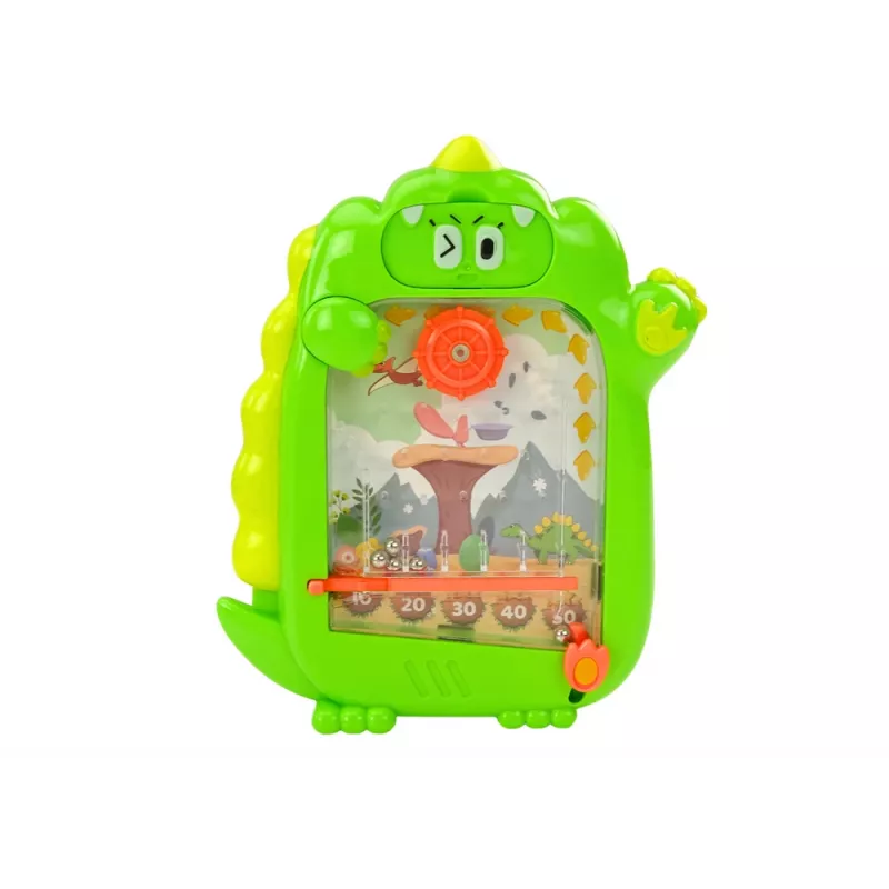 LEAN TOYS Zeichentafel Taschenspiel 2in1 Grün Dinosaurier