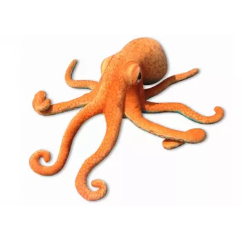 LEAN TOYS Plüsch-Oktopus Plüschtier Maskottchen Orange 55cm