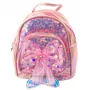 LEAN Kinder-Rucksack mit Pailletten und Tüllschleife, Pink, 20 cm, 3,8 L
