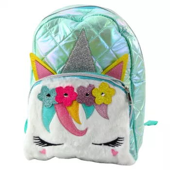 LEAN Kinder-Stepp-Schulrucksack Einhorn Türkis 32cm