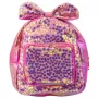 LEAN Kinder-Rucksack mit Pailletten, Blumen, Schleife, Pink, 22cm, 2,8L