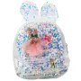 LEAN Kinder-Rucksack Pailletten Hasenohren Weiß 22cm 4,4L