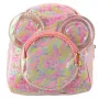 LEAN Kinderrucksack mit Pailletten und Mäuseohren Pink 22cm 3L