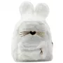 LEAN Kinder-Rucksack Plüschhase mit Ohren Nase Schnurrhaaren Weiß 3L 22cm