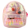 LEAN TOYS Kinderrucksack Schwäne Spitzenverzierungen Pink 22cm 2,8L