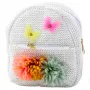 LEAN Kinderrucksack mit bestickten Schmetterlingen und Blumen 2,5 l 20 cm