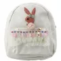 LEAN Kinderrucksack mit geprägtem Hasen und Rüschen, Creme, 20 cm, 2,5 L