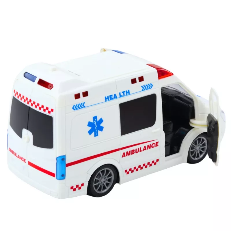 LEAN TOYS RC Krankenwagen mit Licht und Sound 1:20 Weiß