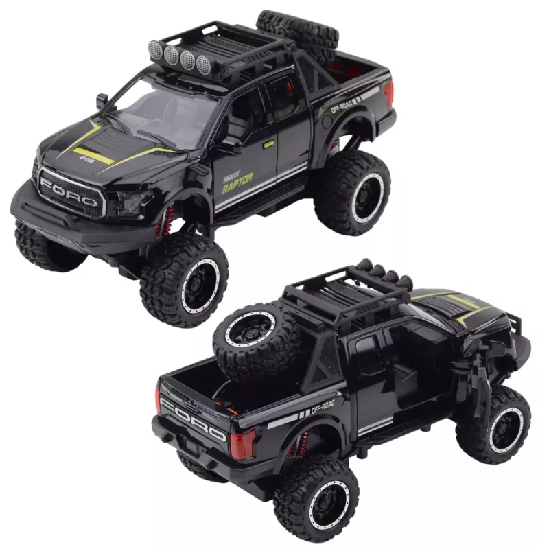 LEAN TOYS Offroad-Fahrzeug Raptor mit Türen zum Öffnen, Antrieb, Lichtern und Sound-Mix