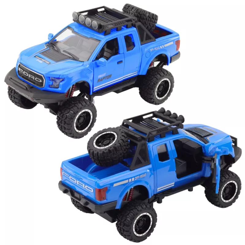 LEAN TOYS Offroad-Fahrzeug Raptor mit Türen zum Öffnen, Antrieb, Lichtern und Sound-Mix