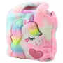 LEAN Plush Kinder-Tasche mit Einhorn, verstellbarer Schultergurt, Pastell, 24x9cm