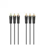 HAMA 3x RCA auf 3x RCA Audio-/Videokabel 3m, vergoldete Stecker