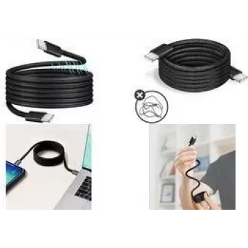 LogiLink Magnetic Data & Charging Cable USB-C to USB-C 1,5m Schwarz 60W PD