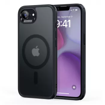 ESR Classic Hybrid HaloLock MagSafe Hülle für iPhone 16e / 17e, Frosted Black