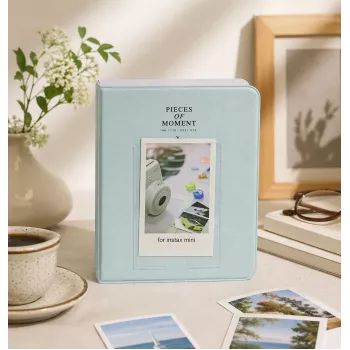 LOVEINSTANT Fotoalbum 64 Fotos für Fuji Instax Mini 13 12 11 40 41 99 Evo Link / Grün