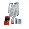 LEAN TOYS Fußball-Trainings-Tor mit Zielmatte Rot 213x152x75cm