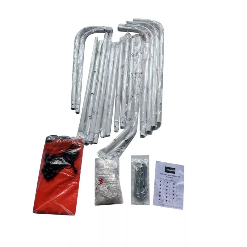 LEAN TOYS Fußball-Trainings-Tor mit Zielmatte Rot 213x152x75cm