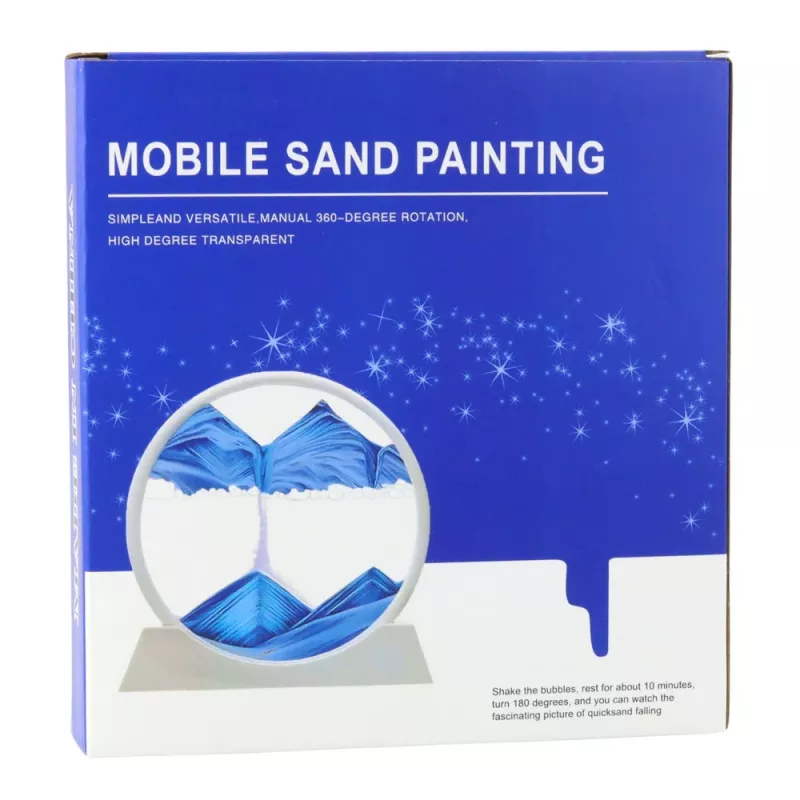 LEAN 3D Image Quicksand Blue Decoration 360° White
