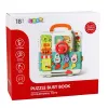 LEAN TOYS Interaktives Buch Lernspielzeug Manipulationsbrett Lichter Geräusche 16 Teile