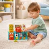 LEAN TOYS Interaktives Buch Lernspielzeug Manipulationsbrett Lichter Geräusche 16 Teile