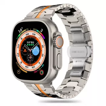 TECH-PROTECT STAINLESS LINE Apple Watch Armband 44/45/46/49 mm Titanium/Orange