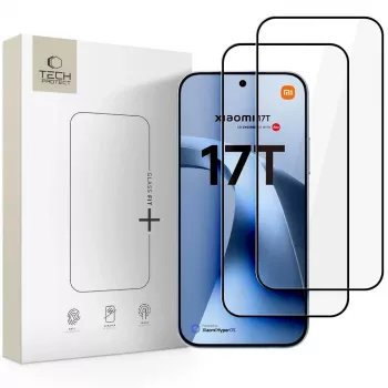 Tech-Protect Glass Fit+ 2er-Pack Displayschutzfolie für Xiaomi 17T, Schwarz