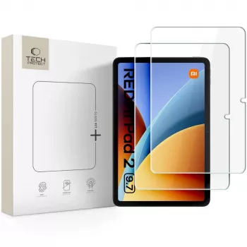 TECH-PROTECT Glass Fit+ Panzerglas-Displayschutzfolie für Xiaomi Redmi Pad 2 9.7 - 2er-Pack Klar