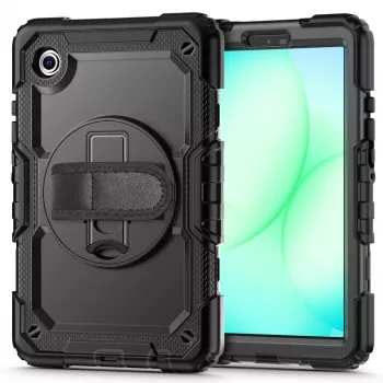 Tech-Protect Solid Case für Samsung Galaxy Tab A9 / A11 8,7 Zoll X110 / X115 / X133 / X135, Schwarz