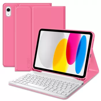 Tech-Protect SC Pen + Keyboard Case für iPad 10,9 Zoll (10. Generation, 2022) / 11 Zoll (2025) - Magenta