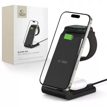 TECH-PROTECT QI15W-A36 3-in-1 Wireless Charger for Apple Black