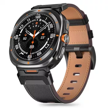 TECH-PROTECT DELTA PRO SAMSUNG GALAXY WATCH ULTRA 2024 / 2025 (47 MM) LEDER SCHWARZ