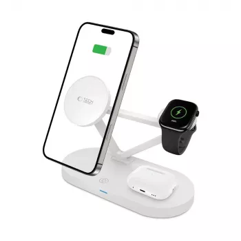 Tech-Protect QI15W-A41 3IN1 MagSafe Wireless Charging Station Weiß